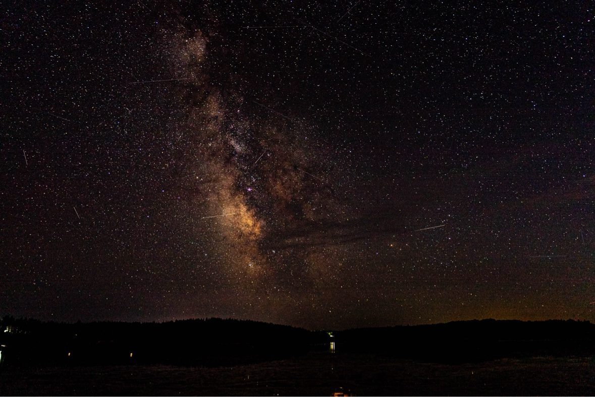 The Milky Way over a dark night sky